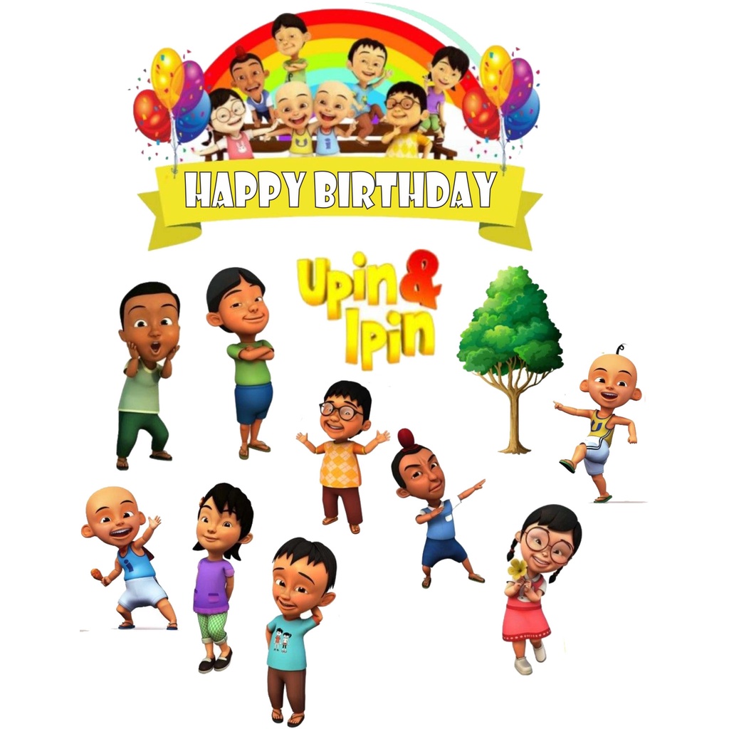 Jual Cetak Topper Cake Ulang Tahun Hiasan Kue Upin Ipin Labelle Jaya