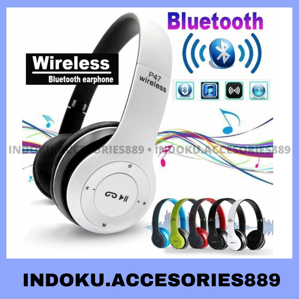 Jual Headset Bando Bluetooh P47 Super BASS Shopee Indonesia