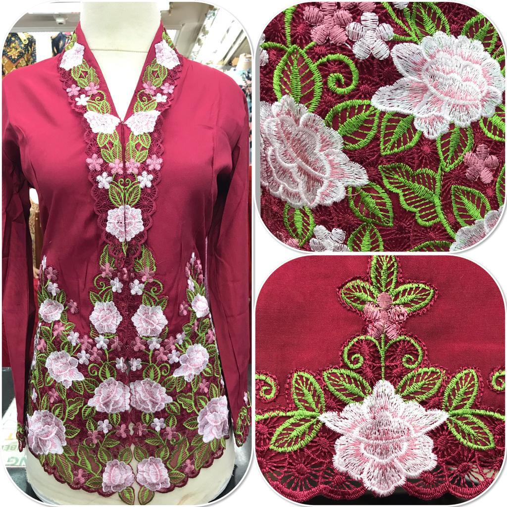 Jual Renda Bordir Kebaya Encim Bunga Melati Renda Saja Shopee Indonesia