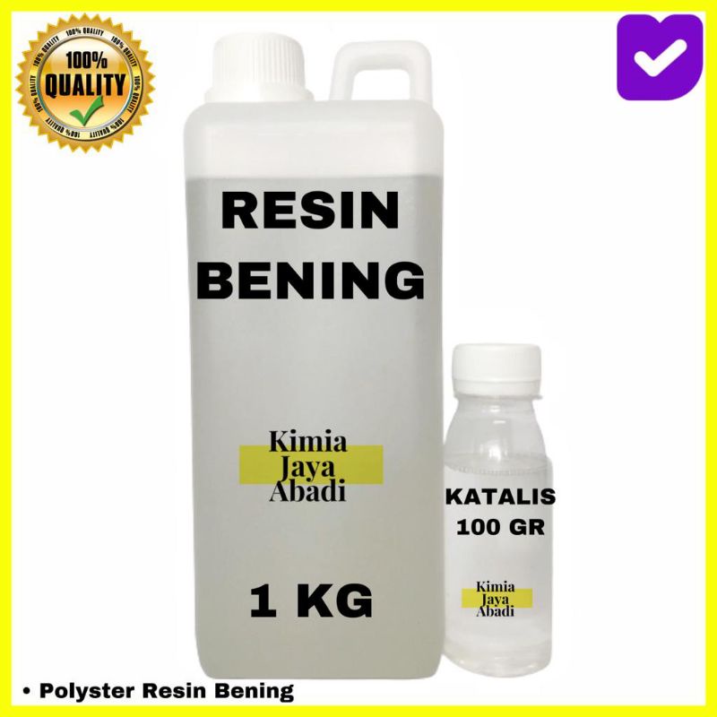 Jual Resin Bening 1 Kg Katalis 100 Gram Resin Bening Resin