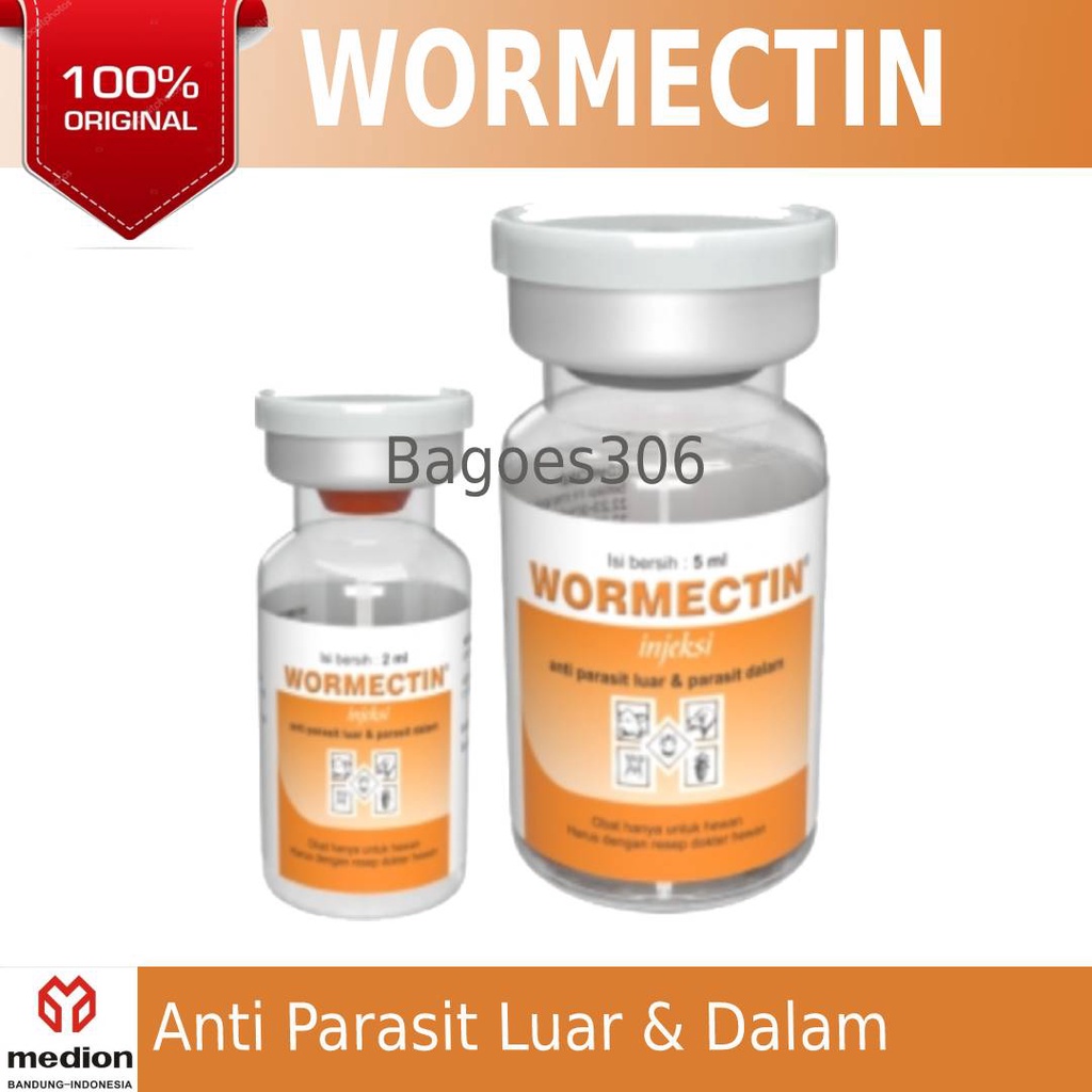 Jual WORMECTIN 2ml Obat Jamur Parasit Cacing Scabies Kucing Anjing