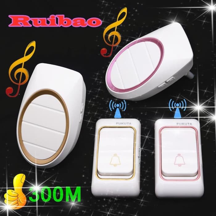 Jual Bell Pintu 300m Door Bel Wireless 32 Musik Tanpa Kabel