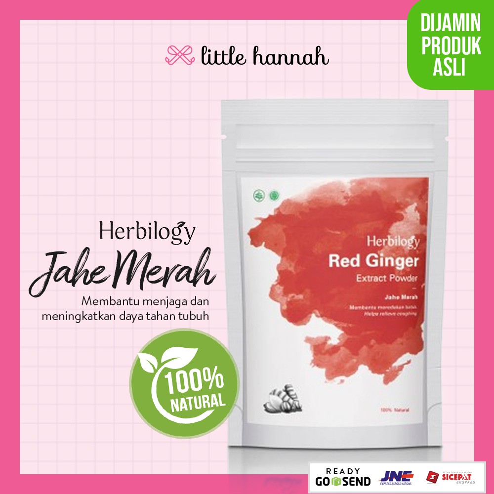 Jual HERBILOGY Jahe Merah Powder Red Ginger Suplemen Ekstrak Jahe