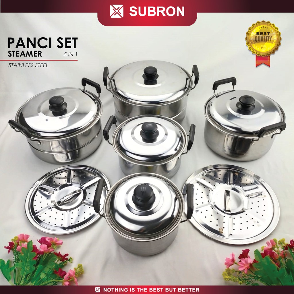 Jual Subron Panci Set In Panci Sup Kukus Stainless Steamer Soup Pot