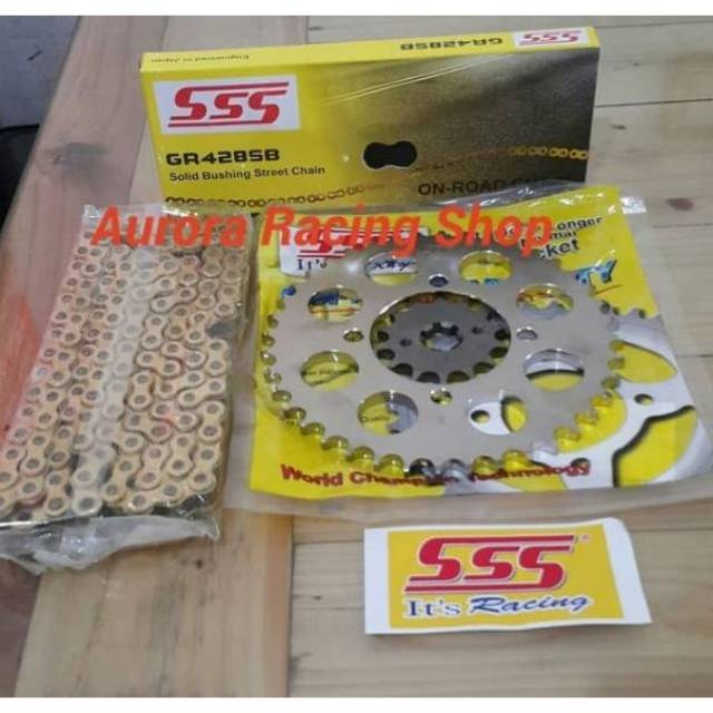 Jual Gear Set SSS RX KING Rantai SSS 428 SB Gold Shopee Indonesia