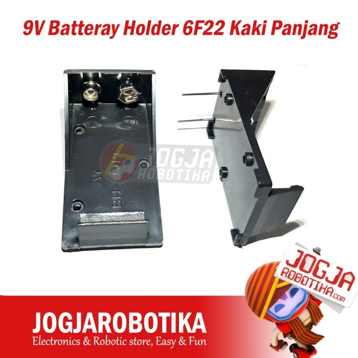 Jual Tempat Kotak Case Socket Baterai 9V Battery Holder 6F22 Kaki