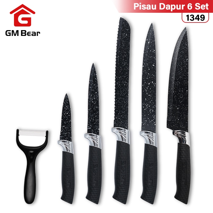 Jual GM Bear Pisau Dapur Set 6 In 1 1349 Kitchen Knife Set 6psc