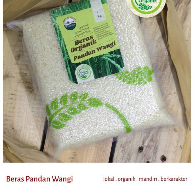 Jual Beras Organik Pandan Wangi Lingkar Organik Vakum 1 Kg Shopee