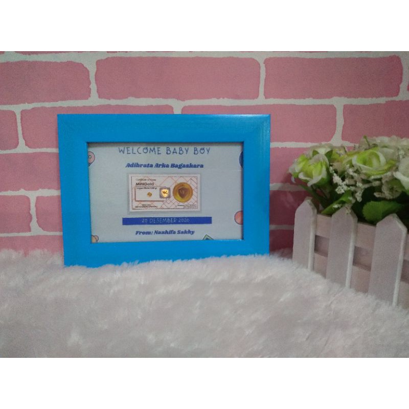 Jual Bingkai Pigura Frame Gift Series Welcome Baby Boy R R R Tanpa