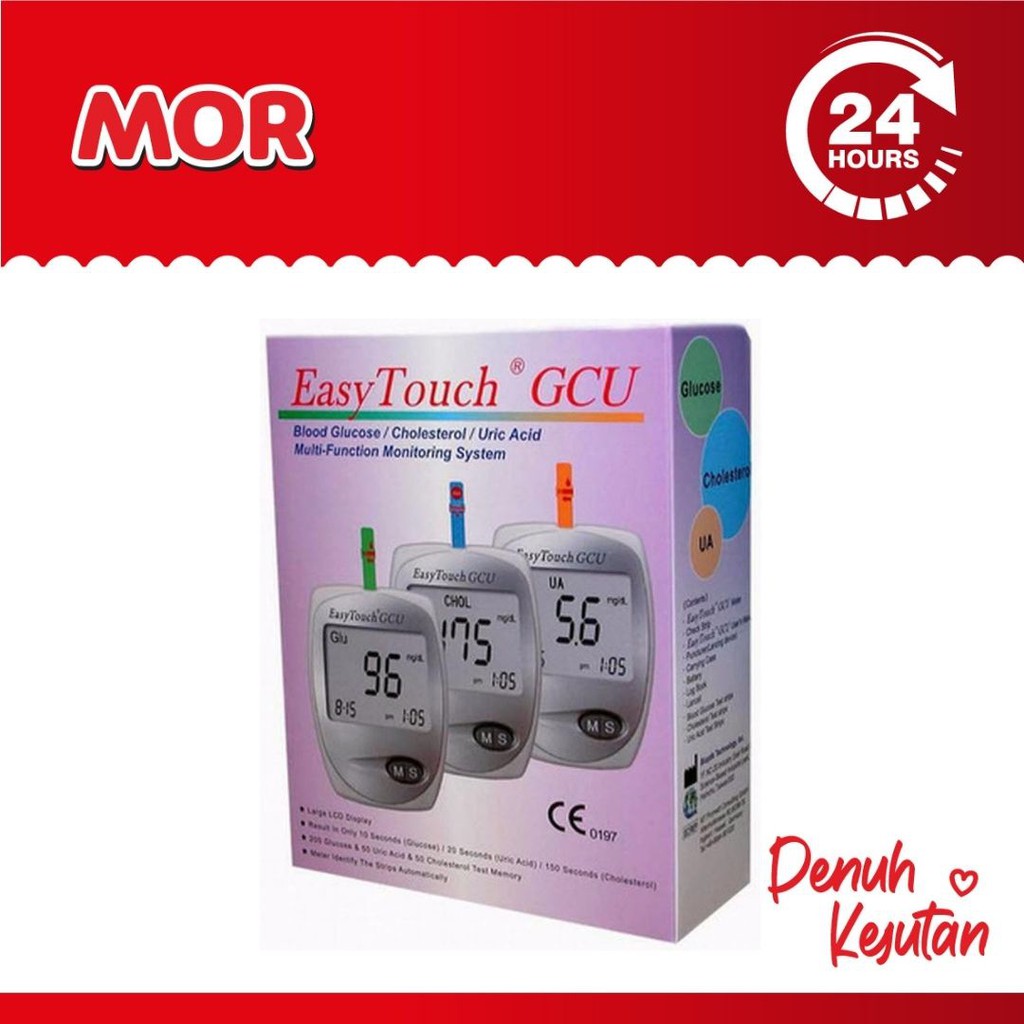 Jual Easy Touch Alat Check Tes Gcu Gula Kolesterol Asam Urat Shopee