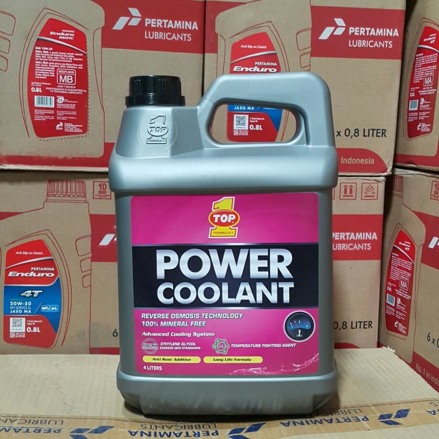 Jual Air Radiator Top 1 Power Coolant Pink Merah Muda4 Liter Shopee