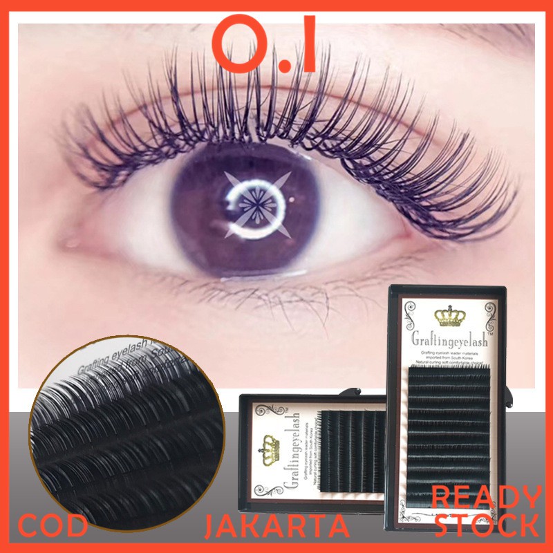 Jual 12Baris GRAFTING EYELASH 0 10 0 15 C D 9 14MM Bulu Mata Palsu