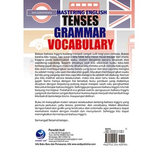 Jual Buku Mastering English Tenses Grammar Vocabulary Belajar