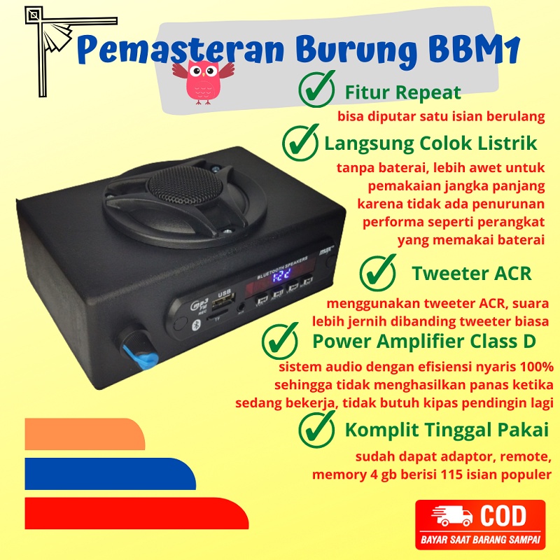 Jual SPEAKER MASTERAN BURUNG MP3 MONCER SPIKER GO BBM1 PEMASTERAN BIRD