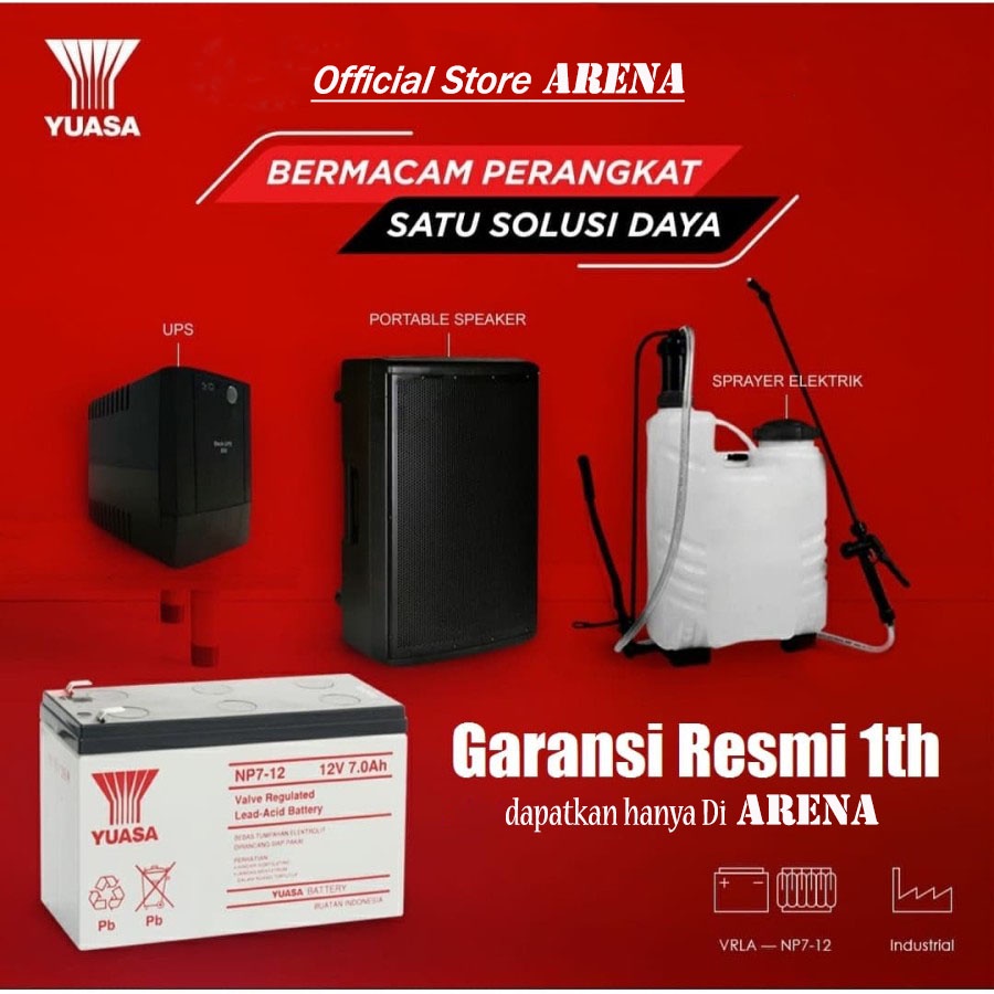 Jual Battery Aki Accu Kering Ups V Ah Yuasa Np Shopee Indonesia