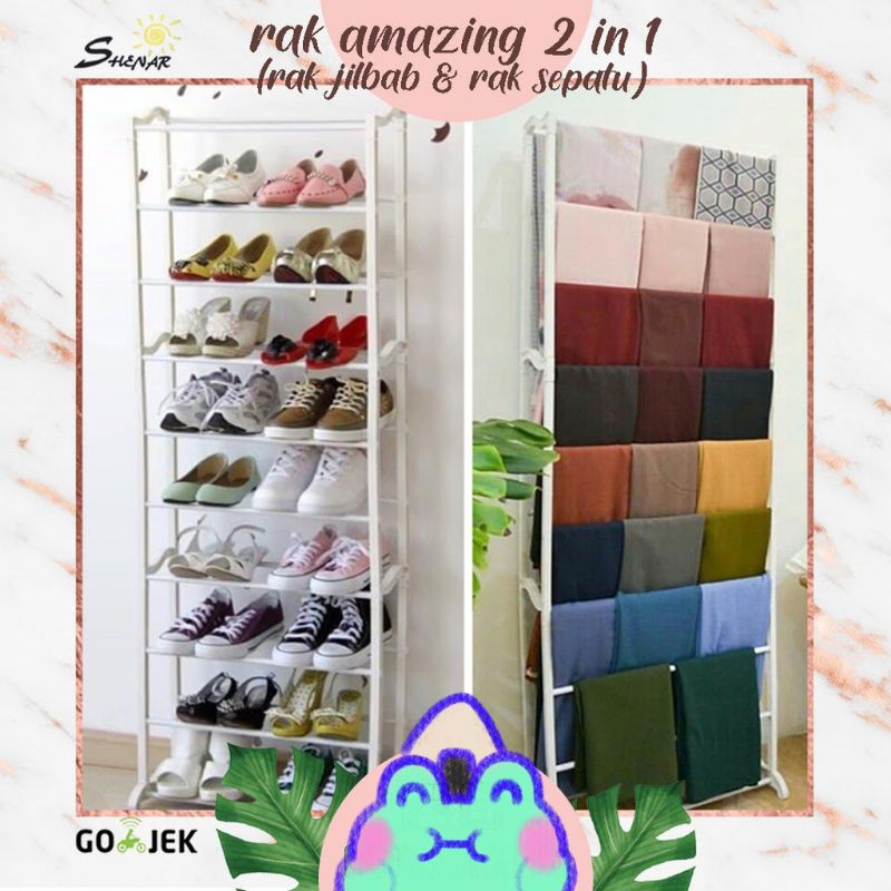 Jual SHENAR Amazing Shoe Rack Rak Sepatu Susun 10 Rak Sepatu Rak