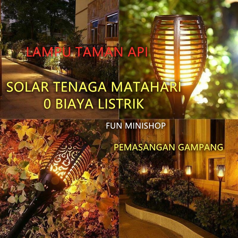 Jual LAMPU TAMAN SOLAR API LAMPU TAMAN OBOR FLAME TENAGA SURYA Shopee