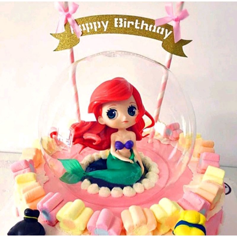 Jual CAKE TOPPER MERMAID ARIEL PUTRI DUYUNG FIGURE PAJANGAN HIASAN KUE