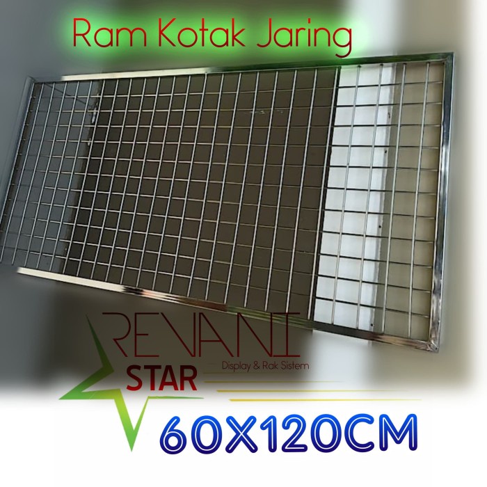 Jual Kawat Ram Besi Crome 120x60cm Besi Ram Dinding Chrome Gantungan