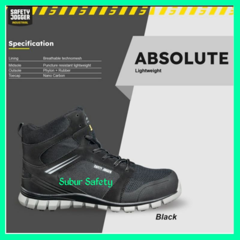 Jual Sepatu Safety Jogger Absolute Black Safety Jogger Absolute S P