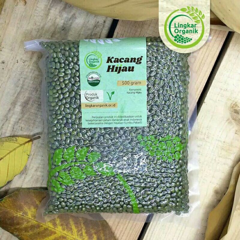 Jual Kacang Hijau Organik 500 Gr ASI Booster MPASI Lingkar Organik