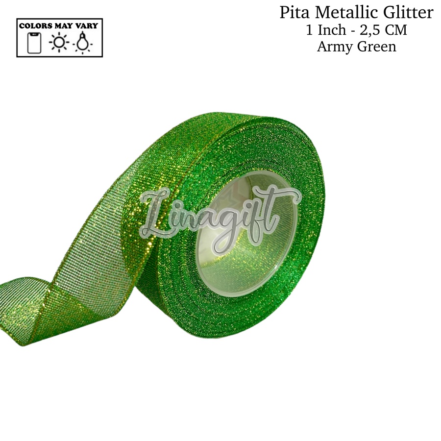 Jual 3 Meter PITA METALLIC GLITTER COLORS 1IN 2 5 CM 25MM