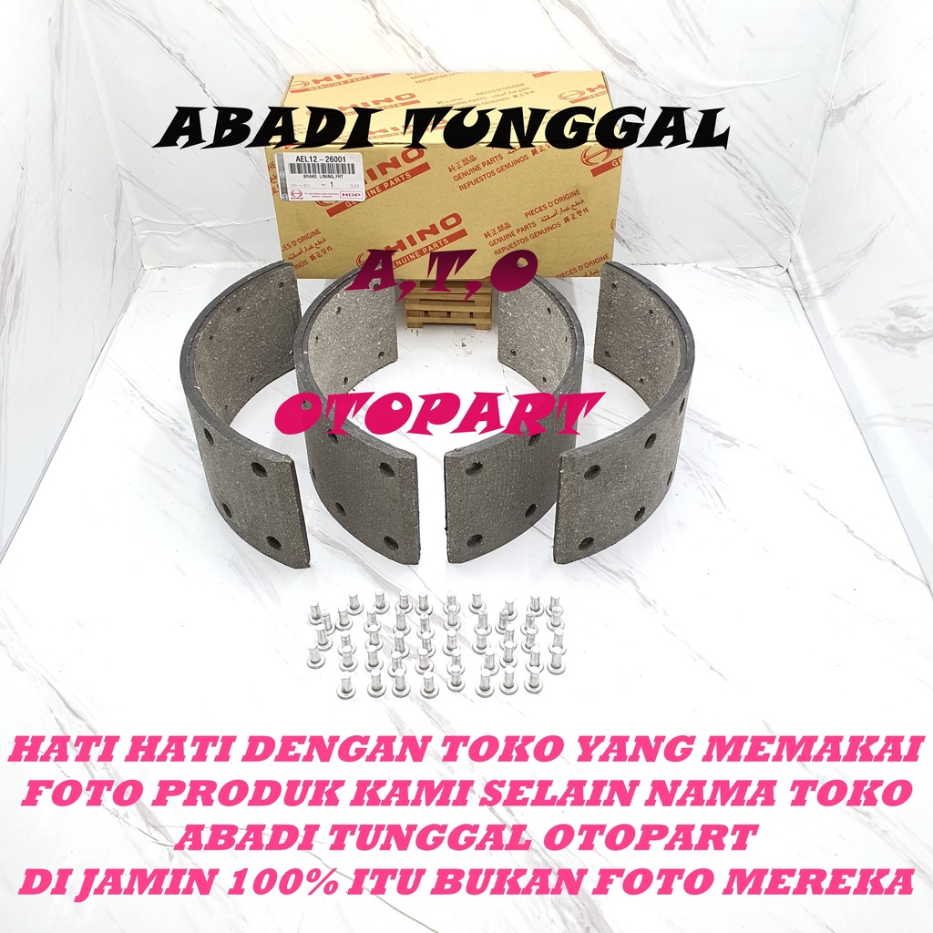 Jual Brake Lining Kampas Rem Belakang Ht130 Ht125 1set Paku Kampas