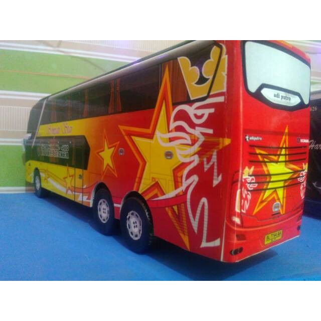 Jual Yv Miniatur Bus Bis Sempati Star Double Decker Terbaru Shopee