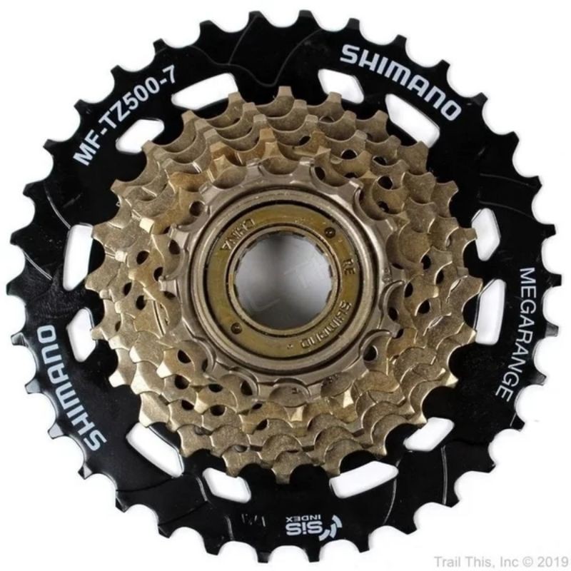 Jual GIR SPROCKET SEPEDA SHIMANO MF TZ500 7 SPEED MEGARANGE UKURAN