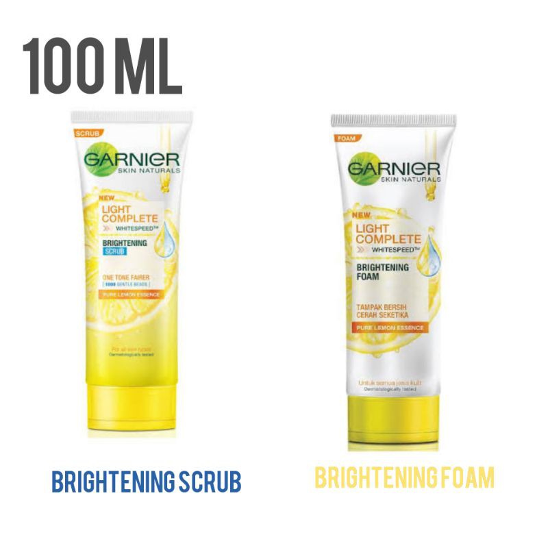 Jual Garnier Light Bright Complete Vit C Foam Scrub 100 ML Shopee