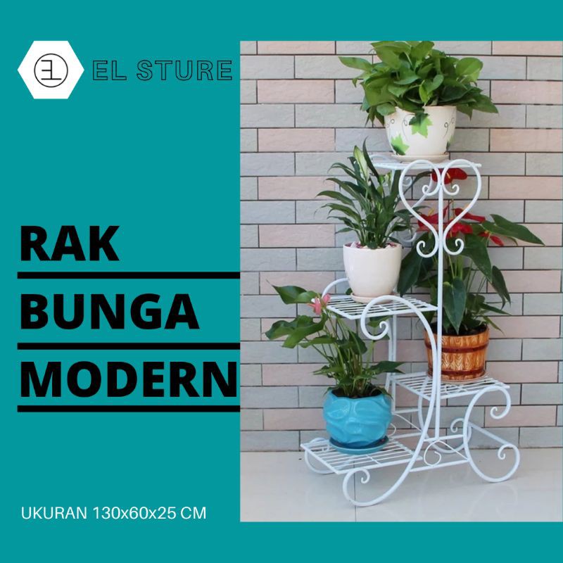 Jual Rak Bunga Besi Tanaman Hias Bertingkat Dudukan Pot Besi Susun