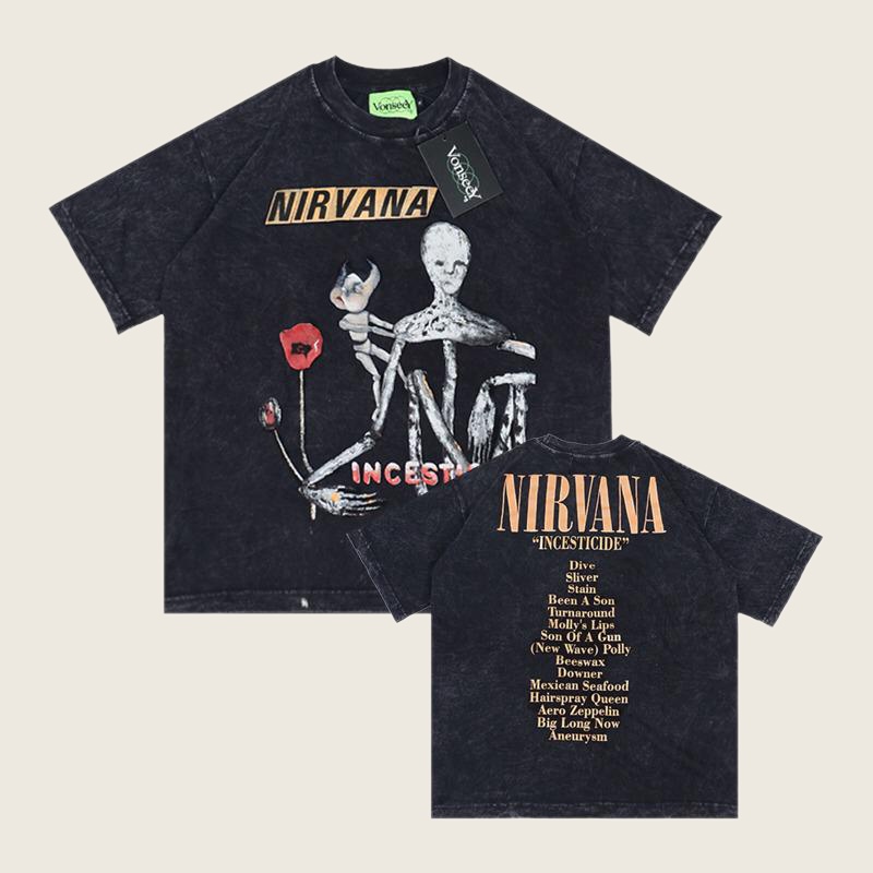 Jual T SHIRT OVERSIZE WASHED NIRVANA VINTAGE Shopee Indonesia