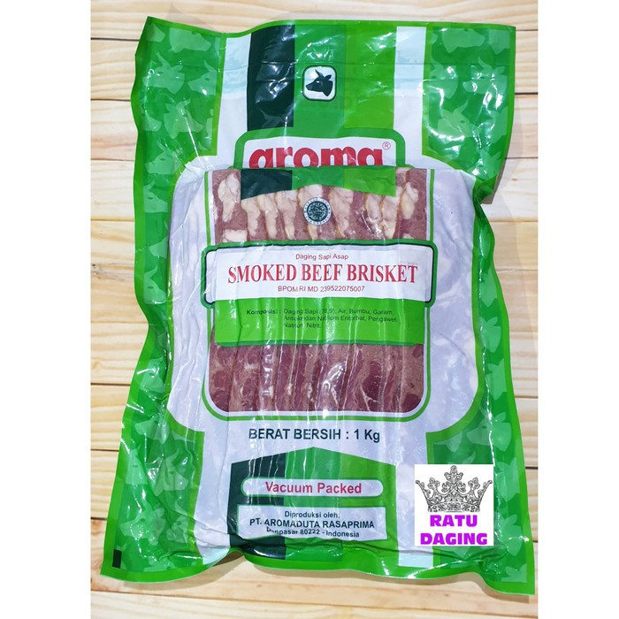 Jual Aroma Beef Bacon Smoked Beef Brisket Kg Halal Shopee Indonesia