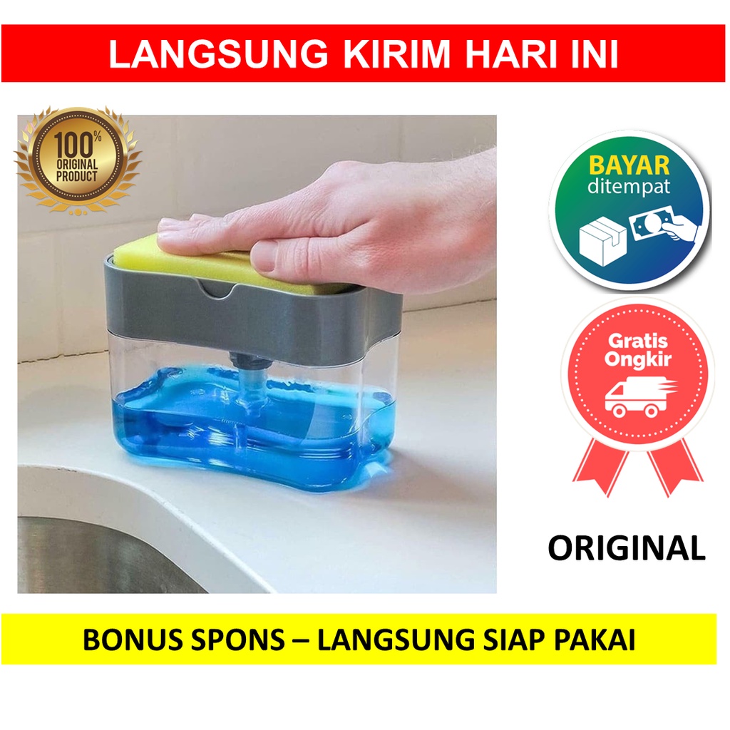 Jual BONUS SPONS DISPENSER SABUN DAPUR CUCI PIRING PUMP Sabun Spon