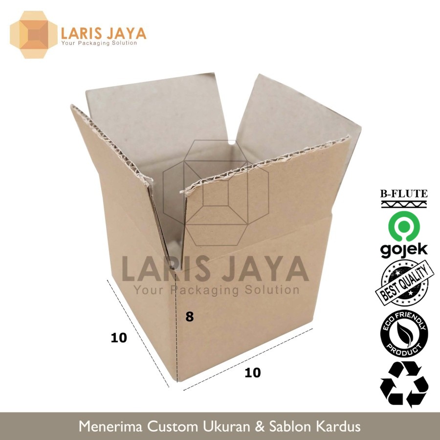 Jual Kardus 10x10x8 Cm Box Karton Kotak Dus Packing Gift Kecil