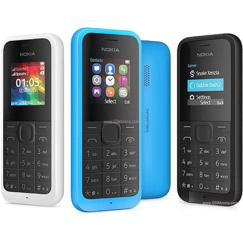 Jual HP NOKIA 105 DUAL SIM 2015 BARU HITAM BIRU Shopee Indonesia