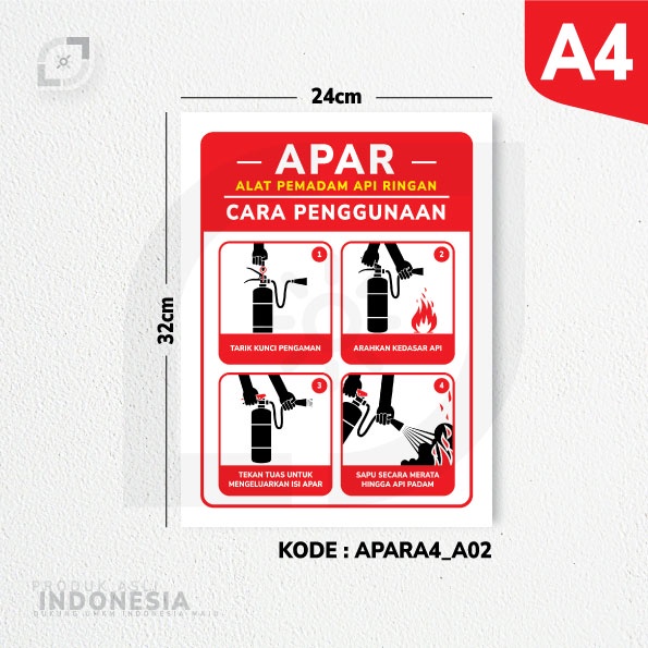 Jual Sticker Cara Penggunaan Apar A Sign Label K Rambu Safety Stiker