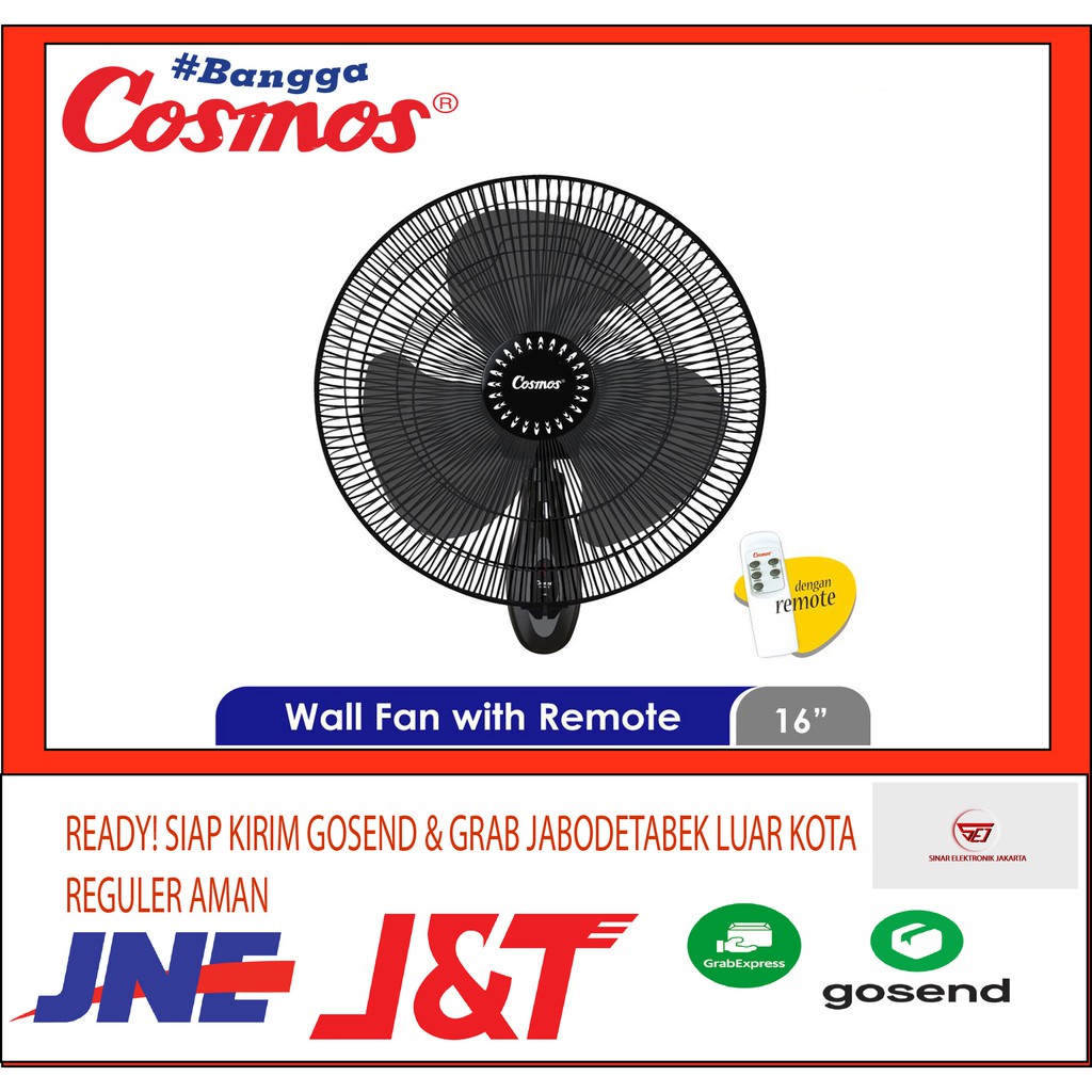 Jual Cosmos Wfgr Remote Kipas Angin Dinding Wallfan Baru