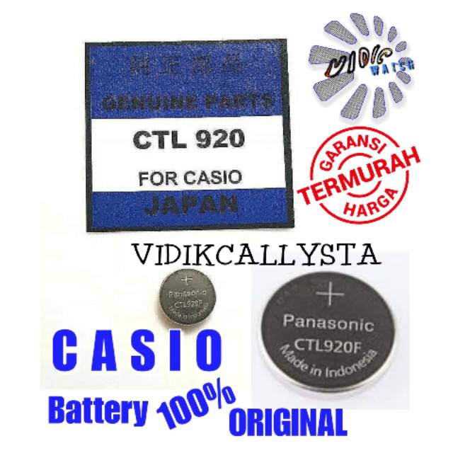 Jual Baterai Batre Casio Original Panasonic Ctl Ctl Ctl