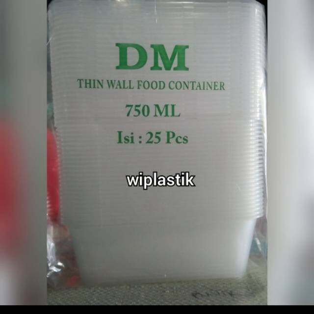 Jual THINWALL DM 750ML FOOD CONTAINER TEMPAT KOTAK MAKAN PERSEGI