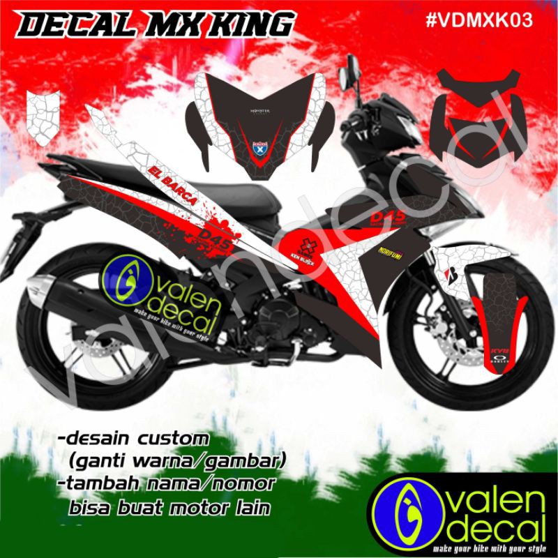 Jual Stiker Decal Motor Mx King Full Body Desain Bebas Gratis Shopee