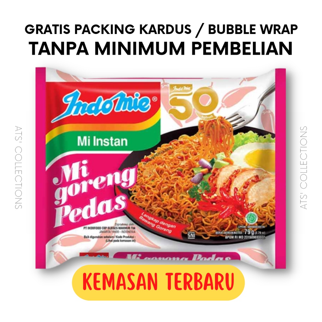 Jual INDOMIE MI GORENG PEDAS 1 PCS LENGKAP DENGAN BAWANG GORENG