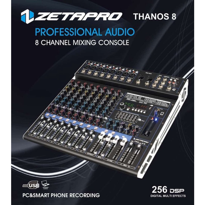 Jual Mixer Audio Zetapro Thanos Original Thanos Channel Dsp Usb