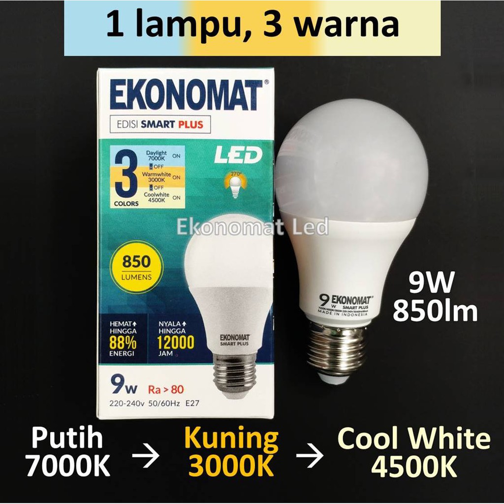 Jual Ekonomat Smart Plus W Warna Lampu Led Color Scene Switch