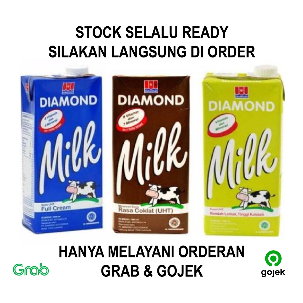 Jual Susu Diamond UHT Full Cream Cokelat Low Fat 1 Liter Shopee