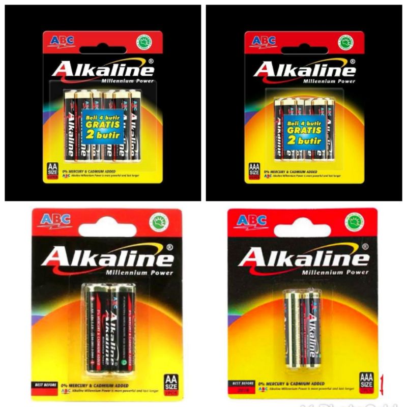 Jual Baterai Battery ABC Alkaline AA AAA Isi 2 Isi 6 Shopee Indonesia