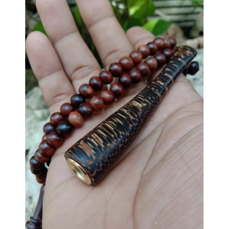 Jual Paket Tasbih Setigi Dan Pipa Aren Lanang Asli Tasbih Kayu Setigi