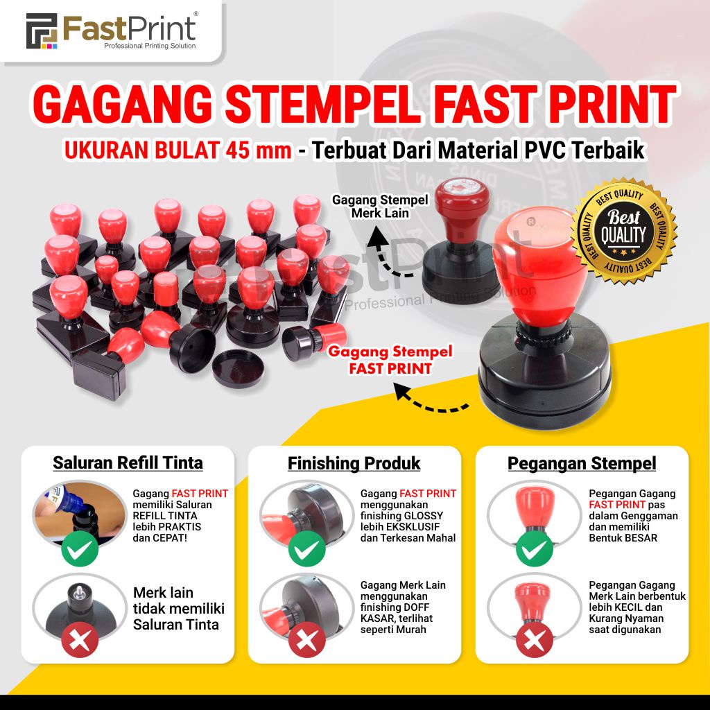 Jual D Gagang Stempel Flash Kilat Warna Ukuran Bulat Mm Shopee