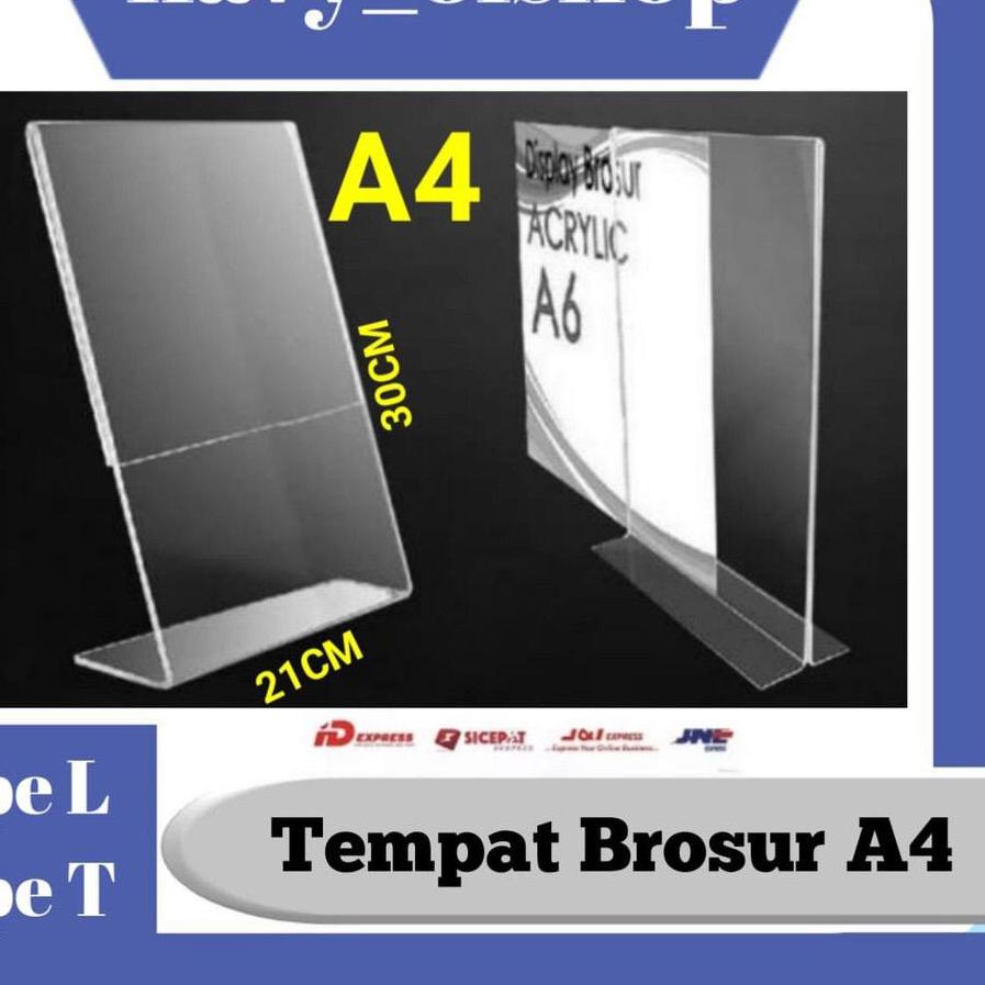 Jual New TEMPAT BROSUR TENT HOLDER TENT CARD AKRILIK DISPLAY UKURAN