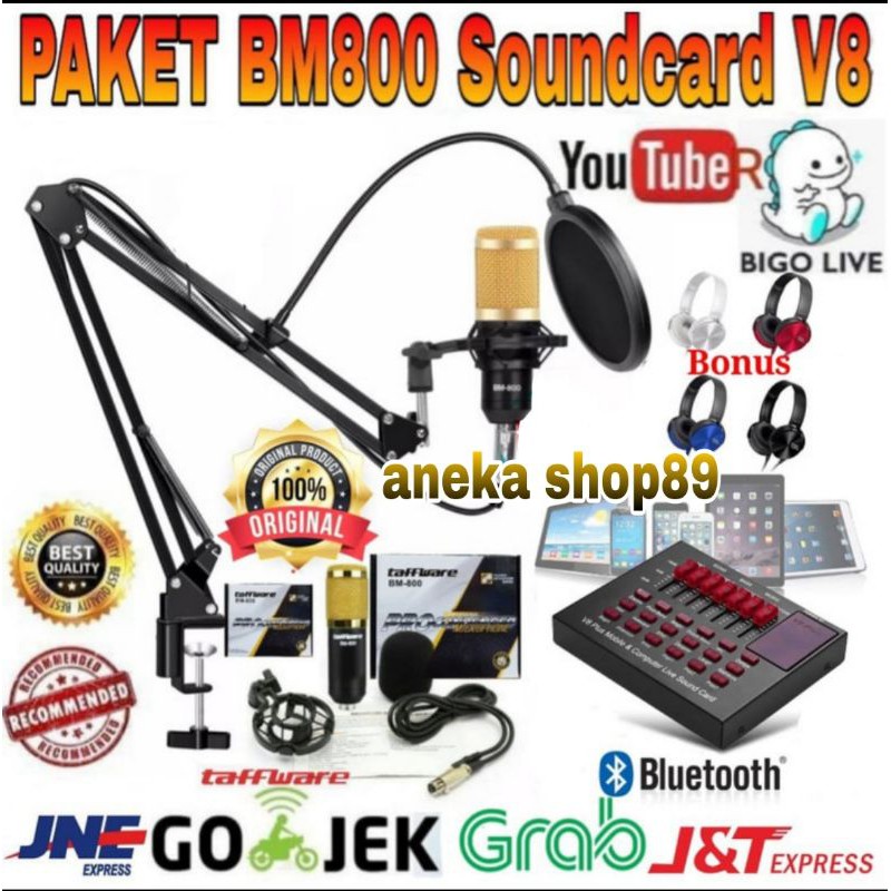 Jual Paket Mic Komplit Bm Soundcard V Plus Bluetooth Stand Arm Pop